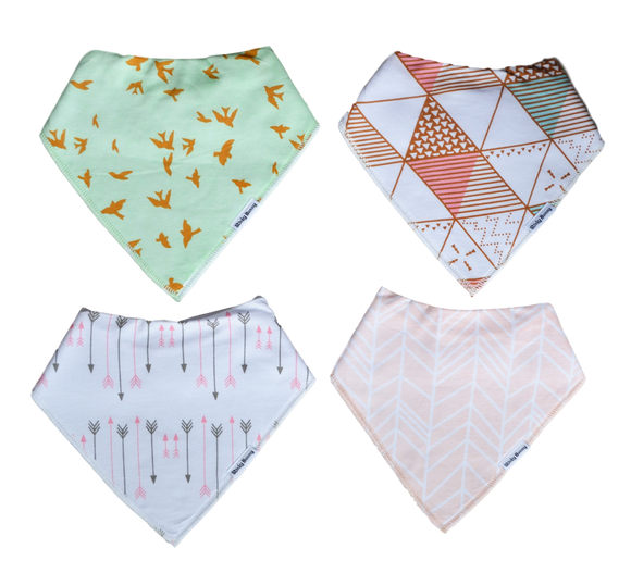 Fly with Me - Set of 4-Bandana Bibs-[Calgary]-[Alberta]-[Canada]-[Affordable Children's Clothing]-Stinky Bunny