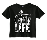 Custom Toddler Shirt -  Camp Life - Black (you choose design colour)