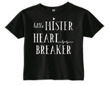 Custom Toddler Shirt - Little Mister Heart Breaker - Black (you choose design colour)