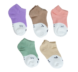 Wink Kids Socks - Set of 5 (4y-10y)-Tights & Socks-[Calgary]-[Alberta]-[Canada]-[Affordable Children's Clothing]-Stinky Bunny