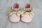 Studded Bow Moccasins (various colours & patterns)-Footwear-[Calgary]-[Alberta]-[Canada]-[Affordable Children's Clothing]-Stinky Bunny