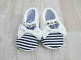 Studded Bow Moccasins (various colours & patterns)-Footwear-[Calgary]-[Alberta]-[Canada]-[Affordable Children's Clothing]-Stinky Bunny