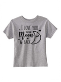 Custom Toddler Shirt - I Love You to the Moon and Back - Grey (you choose design colour)
