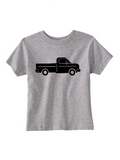 Custom Toddler Shirt - Classic Pick Up Truck - Grey (you choose design colour)