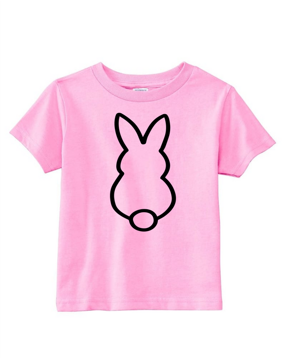 Custom Toddler Shirt - Bunny - Pink (you choose design colour)-Shirts-[Calgary]-[Alberta]-[Canada]-[Affordable Children's Clothing]-Stinky Bunny