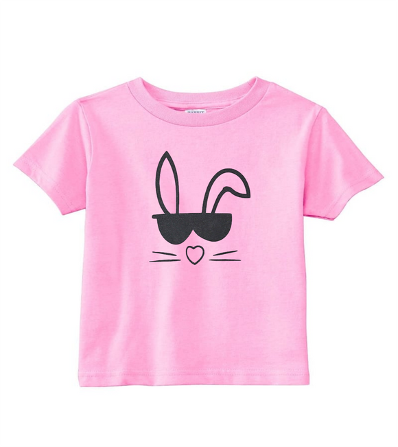 Custom Toddler Shirt - Cool Bunny (you choose design colour)-Shirts-[Calgary]-[Alberta]-[Canada]-[Affordable Children's Clothing]-Stinky Bunny