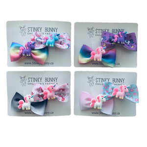 Unicorn 2-Pack-Hair Clips-[Calgary]-[Alberta]-[Canada]-[Affordable Children's Clothing]-Stinky Bunny